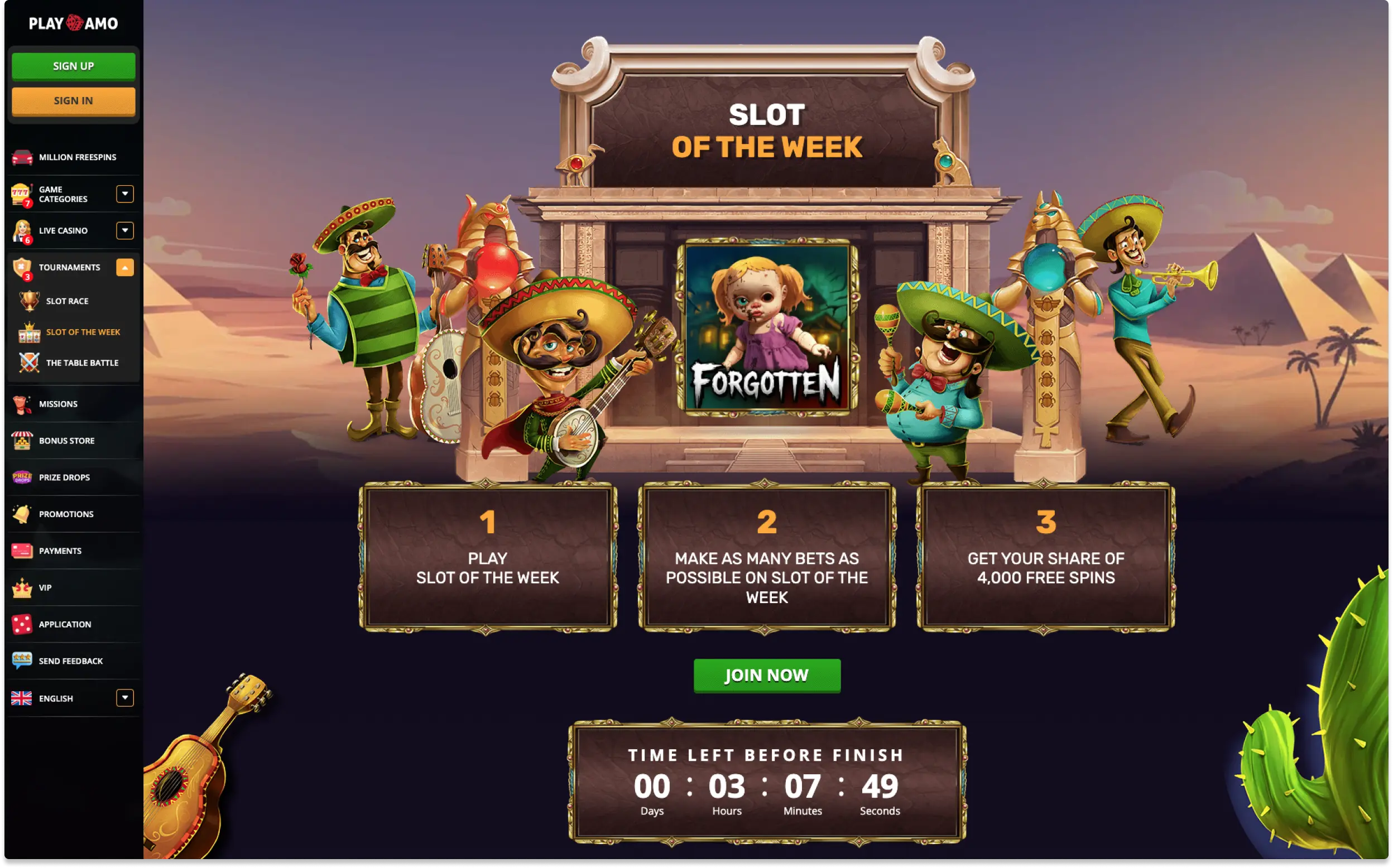 PlayAmo Bästa Kampanjer